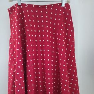 Vintage Red an White polka dot skirt